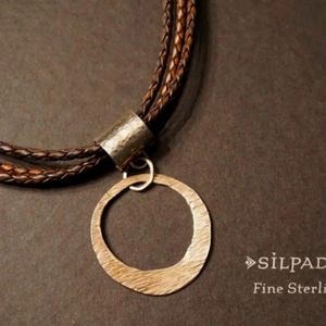 Silpada Leather Necklace & Sterling Silver Pendant